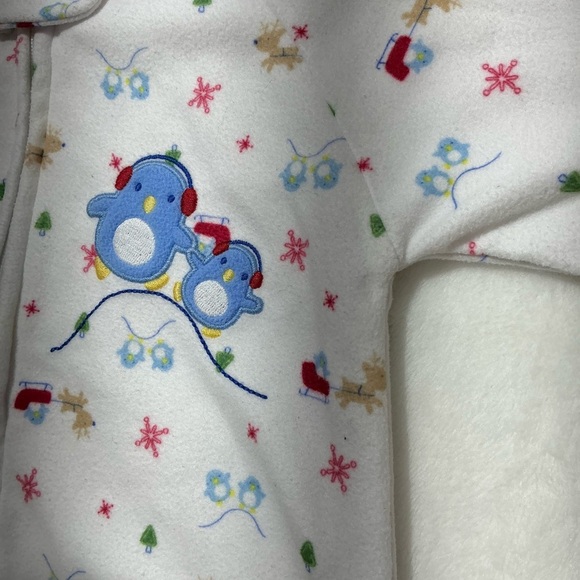 Carter’s Christmas Baby Onesie with Red Trim - Picture 3 of 5